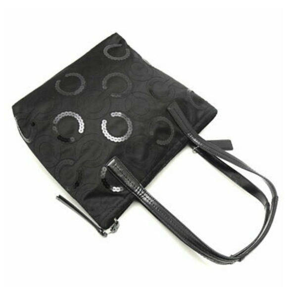 Coach Black Sequin Tote - Picture 3 of 5